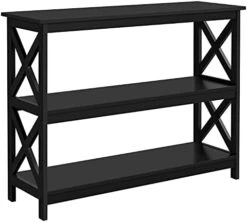 Topeakmart 42 Inch Long Console Sofa Table X Design Narrow Entryway Hallway Table W/ 3 Storage Shelves For Living Room, White 16 Topeakmart 42 Inch Long Console Sofa Table X Design Narrow Entryway Hallway Table W/ 3 Storage Shelves For Living Room, White -Songmics Furniture Shop 41H6KYNMeHS. AC