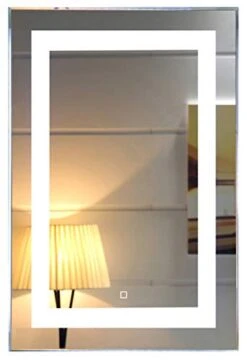 24X36 Inch Wall Mounted Led Lighted Bathroom Mirror With Touch Switch (GS099-2436) (24x36 Inch)