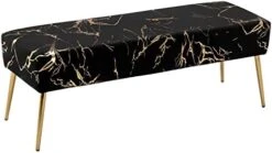 Duhome Button-Tufted Ottoman Bench, Upholstered Bedroom Benches Leather Footrest Stool Accent Bench For Entryway Dining Room Living Room Bedroom End Of Bed, Yellowish Brown -Songmics Furniture Shop 41HRG7Uo2nL. AC