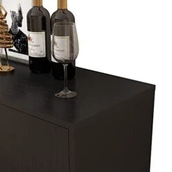 Panana 2 Door Kitchen Buffet Storage Cabinet Accent Console Table For Kitchen Dining Living Room Hallway Office (Black) 12 Panana 2 Door Kitchen Buffet Storage Cabinet Accent Console Table For Kitchen Dining Living Room Hallway Office (Black) -Songmics Furniture Shop 41HS2yfxxfL