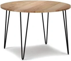 SIMPLIHOME Hunter SOLID MANGO WOOD And Metal 66 Inch Rectangle Industrial Dining Table In Natural, For The Dining Room -Songmics Furniture Shop 41HTF3D8fHL. AC