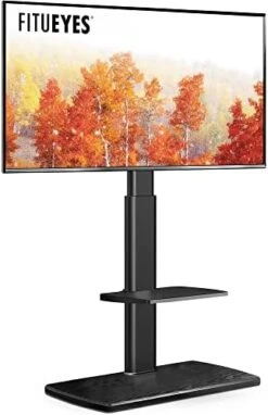 FITUEYES Floor TV Stand Tall Corner TV Stands For Most TVs Up To 70 Inch Swivel TV Mount Stand With Height Adjustable Shelf Upgrade Sturdy Wood Base -Songmics Furniture Shop 41HUJOJ2cL. AC