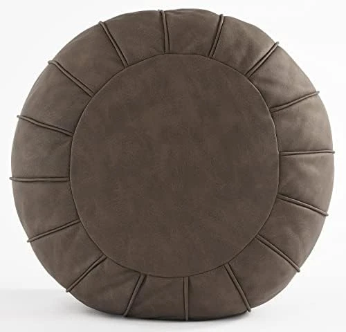 C COMFORTLAND Unstuffed Faux Suede Ottoman Pouf, Round Foot Rest Poof Ottomans, Floor Foot Stool Poufs, Bean Bag Chair Cover With Storage For Living Room, Bedroom, Or Wedding Gifts Grey 13 C COMFORTLAND Unstuffed Faux Suede Ottoman Pouf, Round Foot Rest Poof Ottomans, Floor Foot Stool Poufs, Bean Bag Chair Cover With Storage For Living Room, Bedroom, Or Wedding Gifts Grey - Image 13
