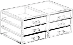 Cq Acrylic 6 Drawers Stackable Makeup Organizer Storage Drawers, Bathroom Organizers,Clear Plastic Storage Bins For Vanity,Under Sink,Kitchen Cabinets,Pantry,Home Organization And Storage -Songmics Furniture Shop 41HY0Tsr6UL. AC