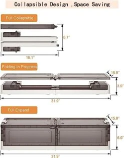 SIRIRIC Under Bed Storage Containers, 3 Packs Underbed Shoes Closet Storage With Clear Window, 6.89'' High Closet Organizers And Storage For Bedroom Clothes Shoes Blankets, Shoe Organizer Under Bed -Songmics Furniture Shop 41HZFmINHzL