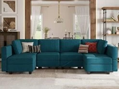 Belffin Large Modular Sectional Sofa U Shaped Couch Set With Storage Convertible Large Couch U Shape Set Reversible Chaise Dark Grey 27 Belffin Large Modular Sectional Sofa U Shaped Couch Set With Storage Convertible Large Couch U Shape Set Reversible Chaise Dark Grey -Songmics Furniture Shop 41HZeyF 8mL. AC