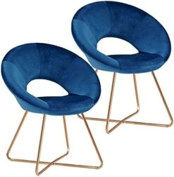 Duhome Modern Accent Velvet Chairs Dining Chairs Single Sofa Comfy Upholstered Arm Chair Living Room Furniture Mid-Century Leisure Lounge Chairs With Golden Metal Frame Legs Set Of 2 Grey -Songmics Furniture Shop 41Hflv1WVHL. AC 1