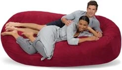 Comfy Sacks Memory Foam Bean Bag Chair, Black Furry -Songmics Furniture Shop 41HljIrvLL. AC