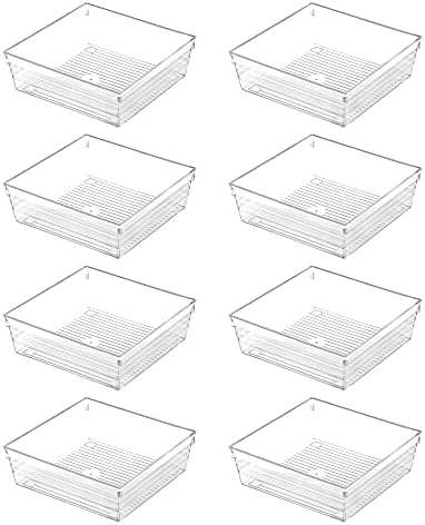 4 Pack 12"x 6" Large Size Clear Plastic Desk Drawer Organizer Tray Bathroom Office Kitchen Utensils Silverware Gadgets Dividers Desk Drawer Storage Bins Container For Dresser Cosmetic Makeup 7 4 Pack 12"x 6" Large Size Clear Plastic Desk Drawer Organizer Tray Bathroom Office Kitchen Utensils Silverware Gadgets Dividers Desk Drawer Storage Bins Container For Dresser Cosmetic Makeup - Image 7