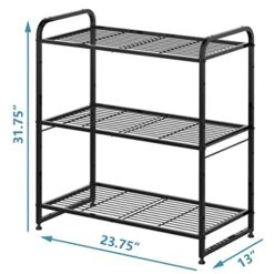 Simple Trending 3-Tier Stackable Wire Shelving Unit Storage Rack, Expandable & Adjustable Kitchen Storage Cabinet Shelf Organizer, Black 9 Simple Trending 3-Tier Stackable Wire Shelving Unit Storage Rack, Expandable & Adjustable Kitchen Storage Cabinet Shelf Organizer, Black -Songmics Furniture Shop 41HvzZAx1vL