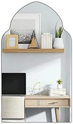 QDSSDECO Asymmetrical Wall Mounted Mirror, Wavy Mirror, Irregular Shaped For Living Room, Bedroom, Entryway, 19.7" X33.5“ -Songmics Furniture Shop 41HyHfJtsL. AC