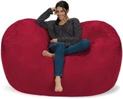 Chill Sack Bean Bag Chair: Huge 6' Memory Foam Furniture Bag And Large Lounger - Big Sofa With Soft Micro Fiber Cover - Royal Blue -Songmics Furniture Shop 41I LOmLiWL. AC