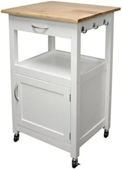 EHemco Kitchen Island Cart On Wheels With Drawer, Storage Cabinet, Shelf And Natural Solid Hardwood Top, White Base 15 EHemco Kitchen Island Cart On Wheels With Drawer, Storage Cabinet, Shelf And Natural Solid Hardwood Top, White Base -Songmics Furniture Shop 41I16wLj9CL. AC