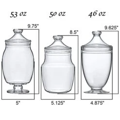 Amazing Abby - Keep - Acrylic Apothecary Jars (3-Piece Set), Plastic Jars With Lids, Bathroom Canisters, Vanity Organizers, Candy Buffet, Wedding Display, BPA-Free And Shatter-Proof -Songmics Furniture Shop 41I22rcD48L
