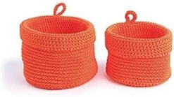 Excelsa Crochet Basket, Orange, 12/14 Cm, 2-Piece -Songmics Furniture Shop 41IEDa9KQpL. AC