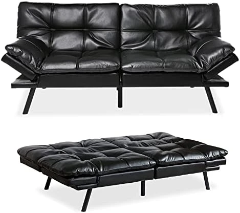 Opoiar Futon Sofa Bed Memory Foam Futon Couch Sleeper Sofa Convertible Fabric 71 Inch Futons Grey With Arm Rest, Metal Legs, Living Room Small & Compact Spaces, Easy Assembly 8 Opoiar Futon Sofa Bed Memory Foam Futon Couch Sleeper Sofa Convertible Fabric 71 Inch Futons Grey With Arm Rest, Metal Legs, Living Room Small & Compact Spaces, Easy Assembly - Image 8