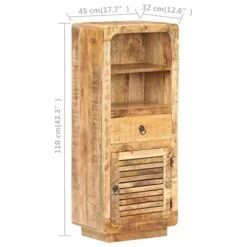 Aisifx Highboard 17.7"x12.6"x43.3" Rough Mango Wood 12 Aisifx Highboard 17.7"x12.6"x43.3" Rough Mango Wood -Songmics Furniture Shop 41IULAUKzlL