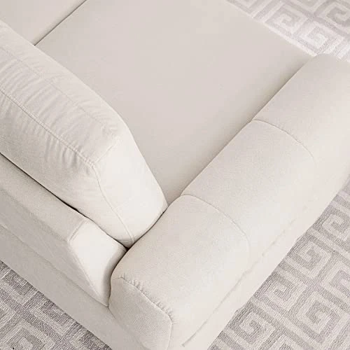 WILLIAMSPACE 93" Modern Tufted Living Room Sofa With Storage Space, High Back Height Upholstered Futon Sofa, For Apartment, Dorm, Reception - Beige 5 WILLIAMSPACE 93" Modern Tufted Living Room Sofa With Storage Space, High Back Height Upholstered Futon Sofa, For Apartment, Dorm, Reception - Beige - Image 5