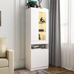 JOYSOURCE Buffet Cabinet Kitchen Sideboard With Storage Buffet Table Wooden Bar For Kitchen Dining Room Hallway Living Room, Brown -Songmics Furniture Shop 41IYy3YwJ5L. AC