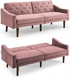 FREEHOMAE Futon Sofa Bed, Faux Leather Couch With Armrest And 2 Cup Holders, Sofa Bed Couch Convertible With Metal Legs, Folding, Reclining Small Couch Bed, Futon Bed For Living Room 12 FREEHOMAE Futon Sofa Bed, Faux Leather Couch With Armrest And 2 Cup Holders, Sofa Bed Couch Convertible With Metal Legs, Folding, Reclining Small Couch Bed, Futon Bed For Living Room -Songmics Furniture Shop 41IhMd4849L. AC