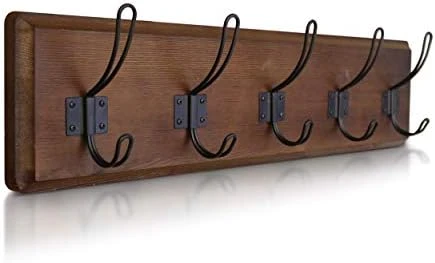 Rustic Coat Rack With 5 Hooks – Rustic Brown Wall Mounted 24" Coat Rack - Solid Pine Wood Entryway Hanger For Hanging Clothes, Hats, Purse, Keys - Vintage Farmhouse Coat Rack For Kitchen, Bedroom 14 Rustic Coat Rack With 5 Hooks – Rustic Brown Wall Mounted 24" Coat Rack - Solid Pine Wood Entryway Hanger For Hanging Clothes, Hats, Purse, Keys - Vintage Farmhouse Coat Rack For Kitchen, Bedroom - Image 14