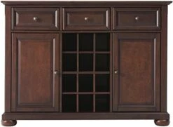Crosley Furniture Alexandria Wine Buffet/Sideboard - Vintage Mahogany -Songmics Furniture Shop 41IrD0wKj L. AC