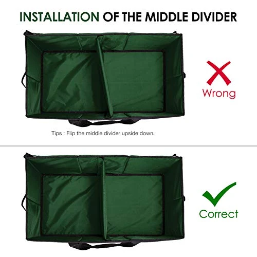 WBHome Christmas Ornament Storage Box With Lid, 3''& 4'' Compartment Storage Container With Adjustable Dividers, Keeps 114 Holiday Ornaments & Decoration Accessories, Green 7 WBHome Christmas Ornament Storage Box With Lid, 3''& 4'' Compartment Storage Container With Adjustable Dividers, Keeps 114 Holiday Ornaments & Decoration Accessories, Green - Image 7