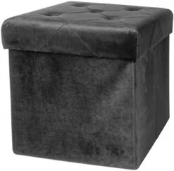 Red Co. Square Luxury Storage Ottoman With Padded Seat, Upholstered Collapsible Folding Bench & Foot Rest, Velvet Navy, 15 Inches 10 Red Co. Square Luxury Storage Ottoman With Padded Seat, Upholstered Collapsible Folding Bench & Foot Rest, Velvet Navy, 15 Inches -Songmics Furniture Shop 41IxJO4QAeL. AC