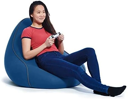 Yogibo Lounger Bean Bag For Adults, Teens, Personal Sized, Single Beanbag Lounge Chair With Raised Back For Gaming, Reading, And Relaxing, Removable, Washable Cover, Dark Gray 2 Yogibo Lounger Bean Bag For Adults, Teens, Personal Sized, Single Beanbag Lounge Chair With Raised Back For Gaming, Reading, And Relaxing, Removable, Washable Cover, Dark Gray - Image 2
