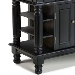 Homestyles Americana Black Kitchen Island With Open Shelving By Home Styles -Songmics Furniture Shop 41J7x5aAB3L