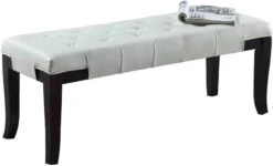 Roundhill Furniture Linon Fabric Tufted Bench, Gray -Songmics Furniture Shop 41JAxrASM L. AC