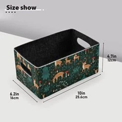 Forest Sika Deer Storage Basket Felt Storage Bin Collapsible Felt Storage Convenient Box Organizer For Clothes Towels Magazine -Songmics Furniture Shop 41JD0idg19L