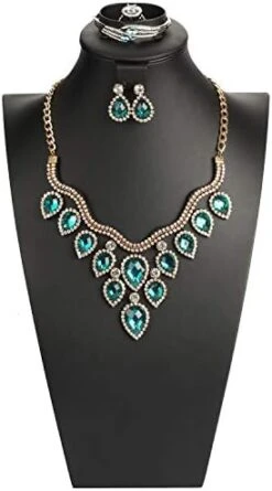 SYYSY Jewelry Bust,Necklace Bust Jewelry Displays For Shows,Black Leather Bust For Jewelry Display,Jewelry Stand For Necklace,Bracelets,Earrings,Rings (H16.3inch) -Songmics Furniture Shop 41JSBZ0Hq2L. AC