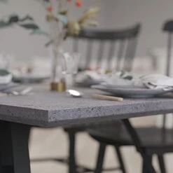 Merrick Lane Maya Rectangular Dining Table Faux Concrete Finish Kitchen Table With Retro Hairpin Legs -Songmics Furniture Shop 41JV0P2p5lL