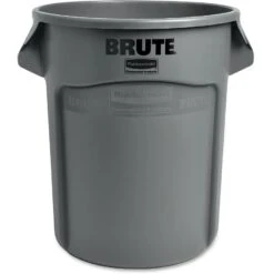 Rubbermaid Commercial Products BRUTE Heavy-Duty Trash/Garbage Can, 20-Gallon, Gray, Wastebasket For Home/Garage/Mall/Office/Stadium/Bathroom, Pack Of 6