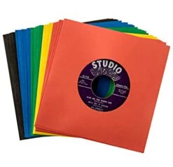 Vinyl Record Sleeves 45rpm - 7 Inch Premium Acid Free Protection Multicolor Paper Covers For 7” Singles Records - 50 Pack -Songmics Furniture Shop 41JZiRVndUL
