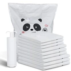 9 Pack Vacuum Storage Bags, Space Saver Bags (3 X-Jumbo/3 Jumbo/3 Large) Compression Storage Bags For Comforters, Blankets, Clothes, Hand Pump Included (Combo 3+Hand Pump)