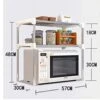 BAFAFA Kitchen Bakers Rack With Storage Standing Microwave Oven Stand Rack Spice Rack Organizer, Double Purpose Rack For Wide Application Shelves