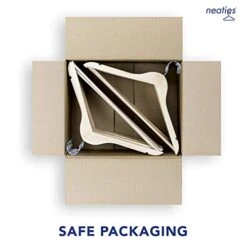 Neaties Wood Hangers 24 Pack - Grade A Wooden Hangers Bulk, Anti-Rust Swivel Hook - Non-Slip Smooth Finish - Double Notch Feature - Durable And Stylish Clothes Hangers Wood (Natural 24 Pack) 13 Neaties Wood Hangers 24 Pack - Grade A Wooden Hangers Bulk, Anti-Rust Swivel Hook - Non-Slip Smooth Finish - Double Notch Feature - Durable And Stylish Clothes Hangers Wood (Natural 24 Pack) -Songmics Furniture Shop 41JglPk0hGL