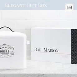 Extra Large White Farmhouse Bread Box For Kitchen Countertop - Holds 2+ Loaves For All Your Bread Storage - Bread Container Counter Organizer To Suit Farmhouse Kitchen Decor, Vintage Kitchen, Rustic 12 Extra Large White Farmhouse Bread Box For Kitchen Countertop - Holds 2+ Loaves For All Your Bread Storage - Bread Container Counter Organizer To Suit Farmhouse Kitchen Decor, Vintage Kitchen, Rustic -Songmics Furniture Shop 41Ji9PGVB2L