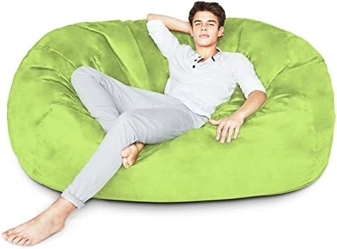 Lumaland Luxurious Giant 7ft Bean Bag Chair With Microsuede Cover - Ultra Soft, Foam Filling, Washable Jumbo Bean Bag Sofa For Kids, Teenagers, Adults - Sack Chair For Dorm, Family Room - Dark Grey 10 Lumaland Luxurious Giant 7ft Bean Bag Chair With Microsuede Cover - Ultra Soft, Foam Filling, Washable Jumbo Bean Bag Sofa For Kids, Teenagers, Adults - Sack Chair For Dorm, Family Room - Dark Grey - Image 10