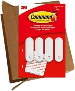 Command Large Wire Hooks, 4-Hooks, 8-Strips, Holds Up To 5 Lbs - Easy To Open Packaging -Songmics Furniture Shop 41JmcL6ywqL. AC