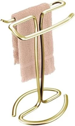 MDesign Metal Countertop Hand Towel Holder - Double-Sided Stand For Bathroom And Vanity Hand Towels And Small Guest Towels - Counter Towel Holder For Bathroom - Spira Collection, Chrome 18 MDesign Metal Countertop Hand Towel Holder - Double-Sided Stand For Bathroom And Vanity Hand Towels And Small Guest Towels - Counter Towel Holder For Bathroom - Spira Collection, Chrome -Songmics Furniture Shop 41JqLmruWCL. AC