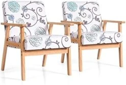 POWERSTONE Modern Upholstered Loveseat, Fabric Loveseat Sofa Couch Wooden 2-Seat Armchair For Home And Office (Yellow, Loveseat) -Songmics Furniture Shop 41JrNEZHd2L. AC