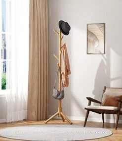 KSKSPE Wooden Coat Rack, Coat Rack Stand With 3 Height Options And 8 Hooks, Sturdy Freestanding Coat Rack For Clothes/Bags/Hats, Coat Rack For Home/Office/Entryway/Hallway (Black) 13 KSKSPE Wooden Coat Rack, Coat Rack Stand With 3 Height Options And 8 Hooks, Sturdy Freestanding Coat Rack For Clothes/Bags/Hats, Coat Rack For Home/Office/Entryway/Hallway (Black) -Songmics Furniture Shop 41JuMyryrNL. AC