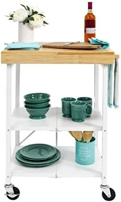 Origami Folding Kitchen Cart On Wheels | For Chefs Outdoor Coffee Wine And Food, Microwave Cart, Kitchen Island On Wheels, Rolling Cart, Kitchen Appliance & Utility Cart | Black With Wood -RBT-03 5 Origami Folding Kitchen Cart On Wheels | For Chefs Outdoor Coffee Wine And Food, Microwave Cart, Kitchen Island On Wheels, Rolling Cart, Kitchen Appliance & Utility Cart | Black With Wood -RBT-03 - Image 5