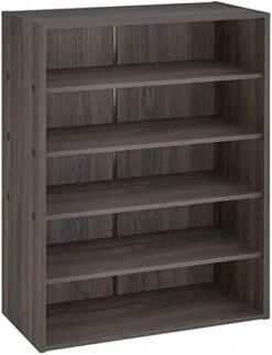 HAIOOU Shoe Rack, 5-Tier Stackable Wooden Shoes Rack Organizer Free Standing Shoe Storage Stand With One Movable Storage Shelf For 10-15 Pairs, Perfect For Entryway, Hallway, Closet - Modern White -Songmics Furniture Shop 41K4h7mp7qL. AC