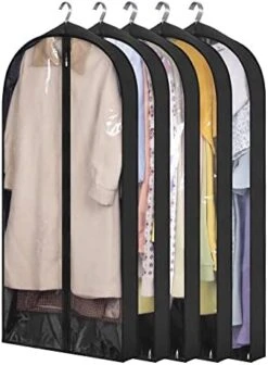 KIMBORA 40" Garment Bags For Hanging Clothes Storage With 4" Gussetes Clear Suit Bags For Closet Storage Coat Cover For Sweaters Shirts, Jackets, (5 Packs,White) 12 KIMBORA 40" Garment Bags For Hanging Clothes Storage With 4" Gussetes Clear Suit Bags For Closet Storage Coat Cover For Sweaters Shirts, Jackets, (5 Packs,White) -Songmics Furniture Shop 41K6cM qEKL. AC