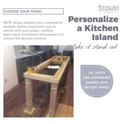 35 1/2-inch H 5-inch W 5-inch D Cabinet Columns, Btowin 2Pcs Unfinished Tapered Rubberwood Replacement Island Legs For Large Dining Table & Kitchen Table -Songmics Furniture Shop 41K7RVLvzyL