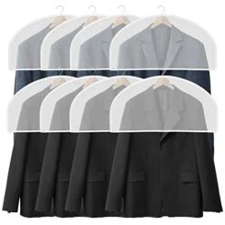 Foraineam 20 Pack Shoulder Covers Clothes Suit Protectors Breathable Garment Dust Covers For Suit, Coats, Jackets, Dress Closet Storage